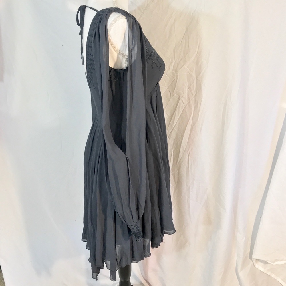 Free People Tatiana Beaded Swing Dress In Slate - Picture 5 of 8